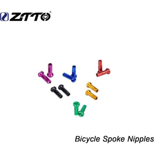 ZTTO Bicycle Spoke Nipples 2.0*14mm 12pcs High Strength Aluminum Alloy Cycling Bike Black Red Blue Gold Green Purple Nipples