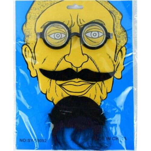 1set Halloween Funny Party Mustache Cosplay Fake Beard Glasses For Masquerade Halloween Party Decor Supplies Wedding Photo Props