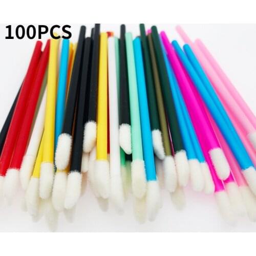 100Pcs Disposable Lip Brush Eyelash Brushes Lashes Micro Brushes Eyelash Extension Applicator Cleaner Beauty Makeup Tools