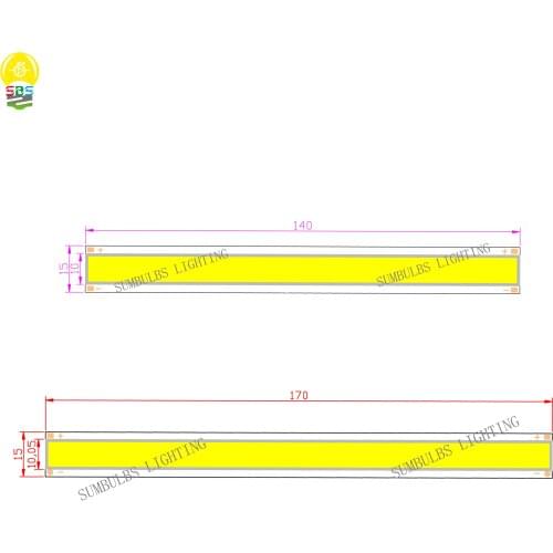 2 Types 140mm 170mm LED COB Strip DC12V 4W 5W Chip Lamp Bulb for Daytime Running Lights Warm Cold White For DIY