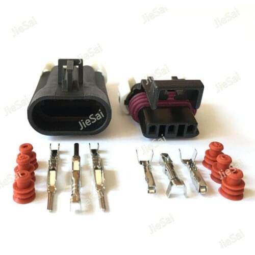 3 Pin 1212961 / 12129615 12110293 Metri-Pack 150 Auto Wire Connector Male Female Delphi Front Lamp Plug For CHEVROLET