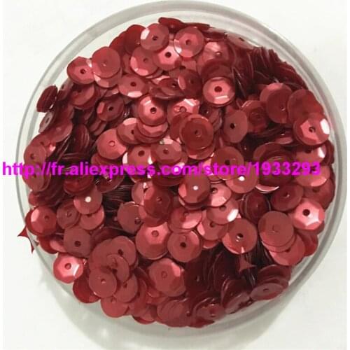 50g(4000pcs) 6mm CUP Matt Wine Red color round loose sequins Paillette sewing Wedding craft good quality Free Shipping