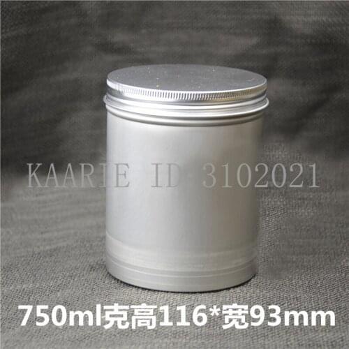 750g 20pcs Refillable empty round aluminum tin cans bottles food aluminum cans 750ml cosmetic container box tea aluminum jar