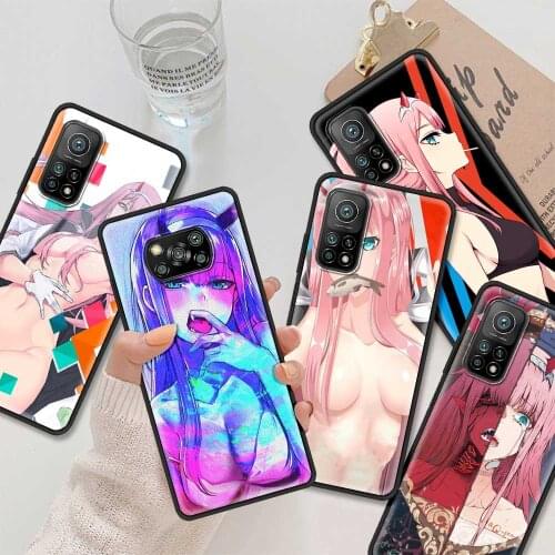 Zero Two Darling in the FranXX Anime Case For Poco X3 NFC M3 Pro M3 F3 F1 Para for Mi Note 10 Pro Capa For Xiaomi CC9 A3 A2 Lite