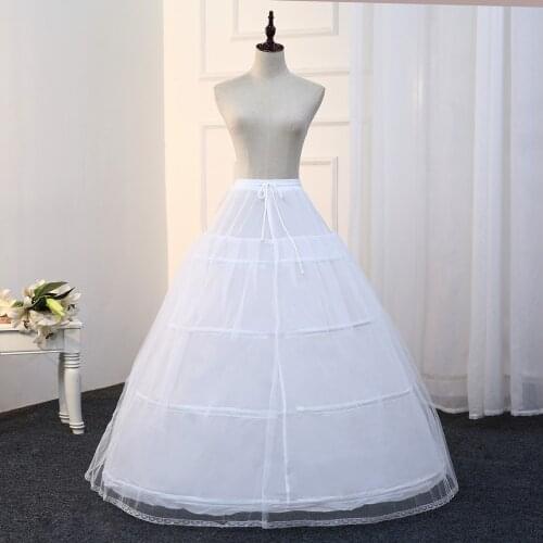 Free Shipping 0.4Kg Big White 4 Hoop Wedding Bridal Gown Dress Petticoat Underskirt Crinoline Wedding Accessories