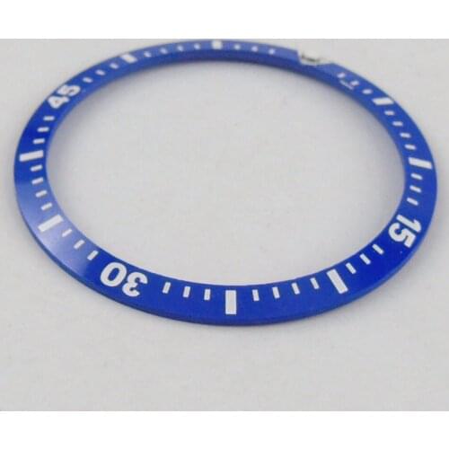 38mm Ceramic Blue Watch Bezel Insert For 40mm Mens Watch Face Inner Diameter 30.6mm Watches Replacement Accessories