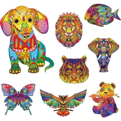 3D Wooden Puzzle Games Animal Shape Wooden Jigsaw Puzzles For Children Adults DIY Wood Crafts Educational Toys Birthday Gifts