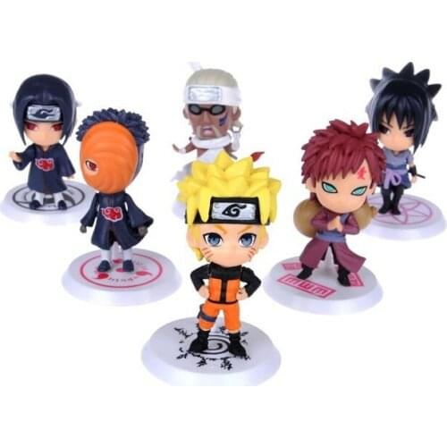 6Pcs/Set 2021 anime 19 sasuke Figure Set Figurine PVC Toy Action Figure Japanese model builiding 7cm Classic Toys