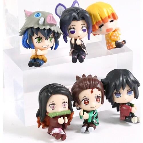 Demon Slayer Kimetsu no Yaiba on The Cable Kamado Tanjirou Nezuko Agatsuma Zenitsu Hashibira Inosuke Kochou Tomioka Figures