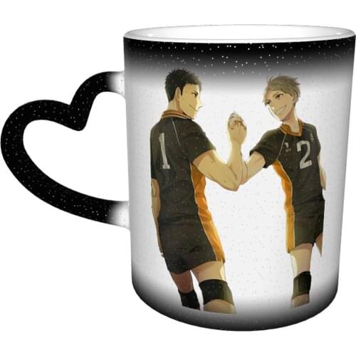 Haikyuu Mug Cafe The Changes Color Mug Cheap Aesthetic Porcelain Cups