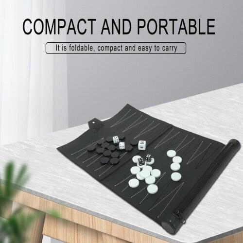 Leather Chessboard PU Chess Board Portable Checker Board High Quality Backgammon High-end Board Chess Game