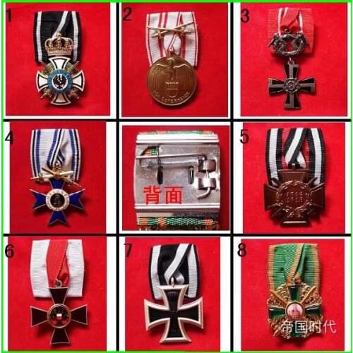 BEAUTIFUL WW1 GERMAN 1 MEDAL BAR GROUP CROSS COMBATANT HONOR METAL MEDAL SET GROUP BAR