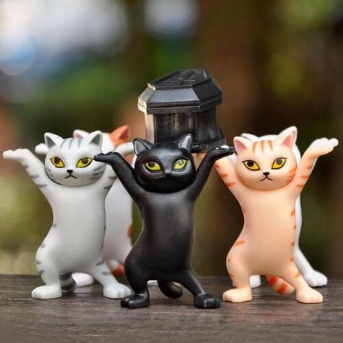 Creative Funny Cat Carrying Coffin Model Cute Cat Funeral Dancing Decoration Doll Toy Children Gift Desktop Character