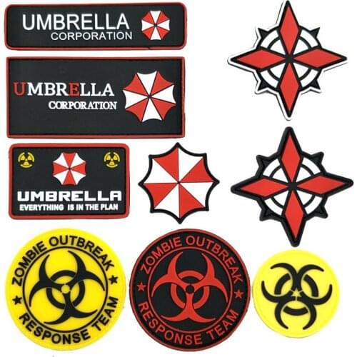 Embroidery HOOK&LOOP PVC umbrella tactics patch army cartoon patches for bag hat badges applique patches for clothing EQ-2535