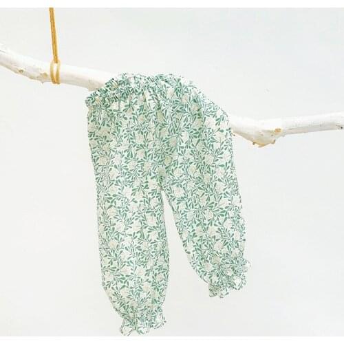 Girl Boy Summer Thin Pants Kid Casual Clothing Anti Mosquito Fashion Breathable Printing Loose Pants For Children