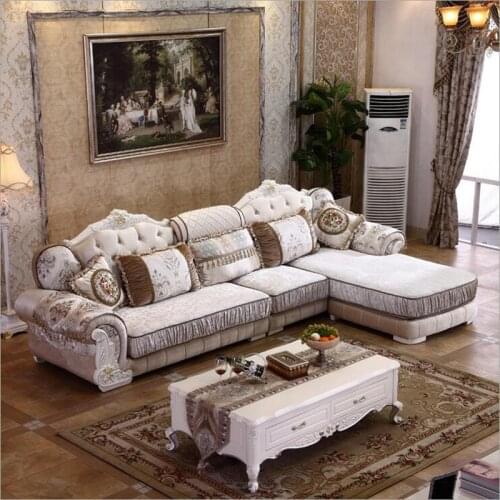 Living room furniture modern fabric sofa European sectional sofa set o1076