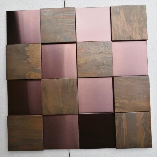 Copper mosaic tile metal mosaic tile for house decoration 1 square meter/lot vintage style