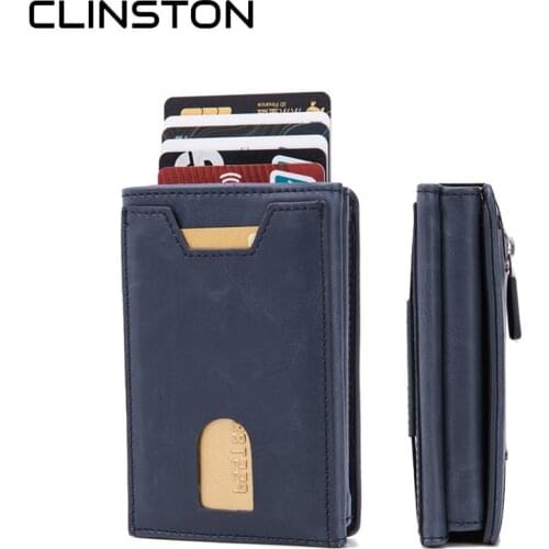 2020 New Multi-function Carbon Fiber Smart Zipper Wallets Aluminum Alloy Card Holder Mini Slim Case Wallet for Men Best Gift