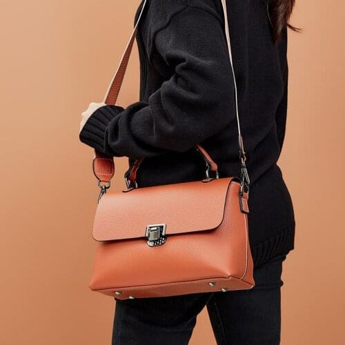 New Arrival Pretty Quality Crossbody Bags for Girls OL Black Soft Leather Convenient Shoulder Bag Women Solid Colors Handbags