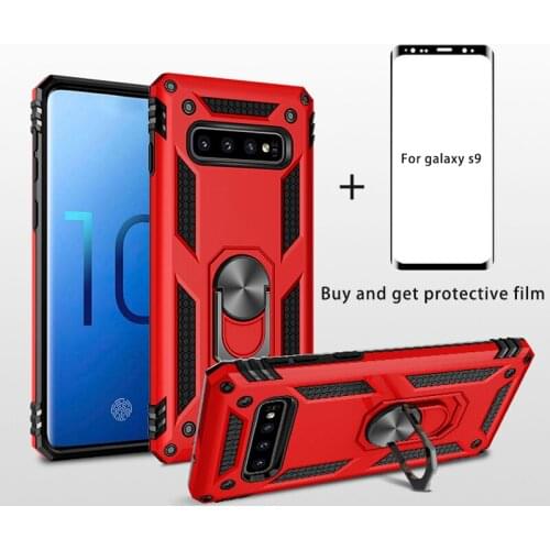 New Magnetic Bracket Case For Samsung S8 S9 S10 Anti-knock Thin Double Layer Cover Back For Galaxy S10lite S20plus S21ultra