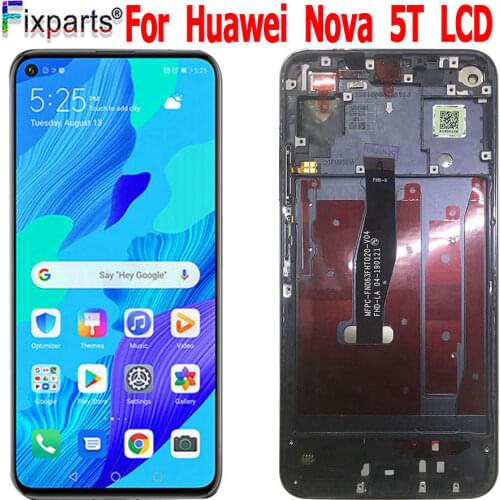 Original Display for Huawei Nova 5T LCD Display Touch Screen Digitizer With Frame for 6.26" Huawei Honor 20 LCD YAL-L21 Display