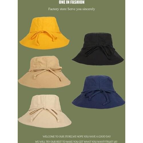 Fishing Hats Ladies Spring Wide Brim Caps Panama Bonnets Summer Sun Protection Foldable Women Bucket Hats