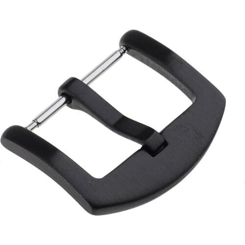 Black Metal Buckles Stainless Steel Watch Buckle Watches Accessories 18-24mm