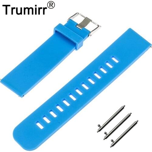 20mm Quick Release Watch Strap for Motorola Moto 360 2 42mm 2015 Samsung Gear S2 Classic (R732) Silicone Rubber Band Bracelet