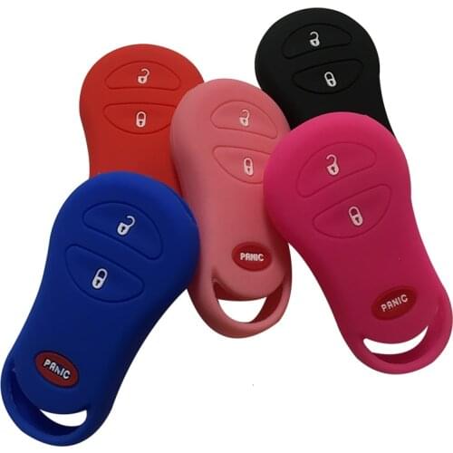 Rubber Car Key Cover For Jeep Cherokee Dodge Neon Stratus Chrysler Flip Key Covers For Car Keys Silicone Case Car Styling