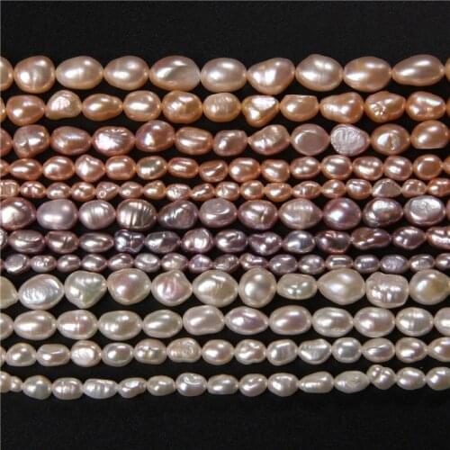 Pink White Purple Natural Freshwater Cultured Pearls Irregular Baroque Pearl Loose Beads for Jewelry Making Necklace Bracelet