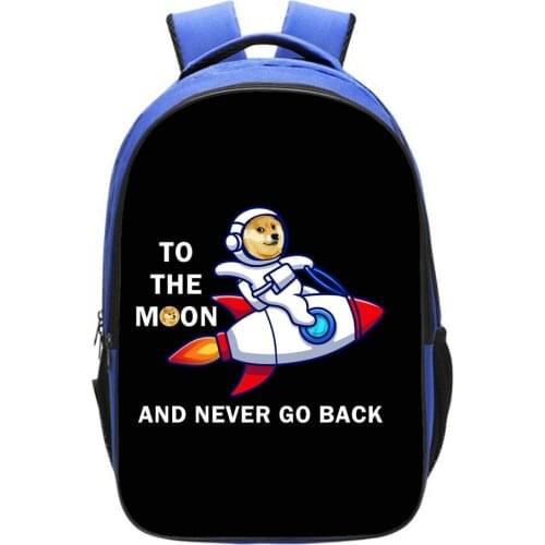 Dogecoin Backpack Bitcoin Printing Teens Boys Bookbag Children Bag Student School Bags Travel Knapsack Boys Girls Mochila