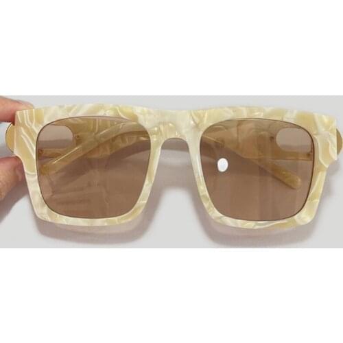 Square Sunglasses Women Men Colorful Glasses Acetate Frame Mirror Gradient Lens Eyewear Oculos De Sol Feminino