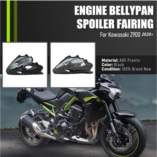 Belly Pan Engine Spoiler Lower Fairing Body Frame Panel Bellypan for Kawasaki Z900 2020 2021 Z 900 Accessories Moto Black Carbon