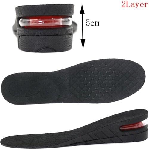 2.3-5cm Height Increase Insole Cushion Height Lift Adjustable Cut Shoe Heel Insert Taller Women Men Unisex Quality Foot Pads