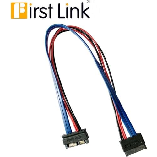 12 inches Slimline SATA extension cable,SATA7 + 6P male to female extension cable