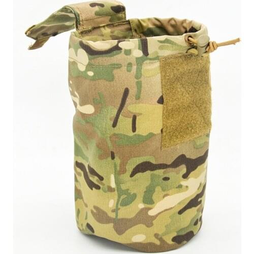 Outdoor Tactical Mini Foldable Magazine Drop Dump Pouch Tactical Vest Molle Pouch Storage Bag Multicam