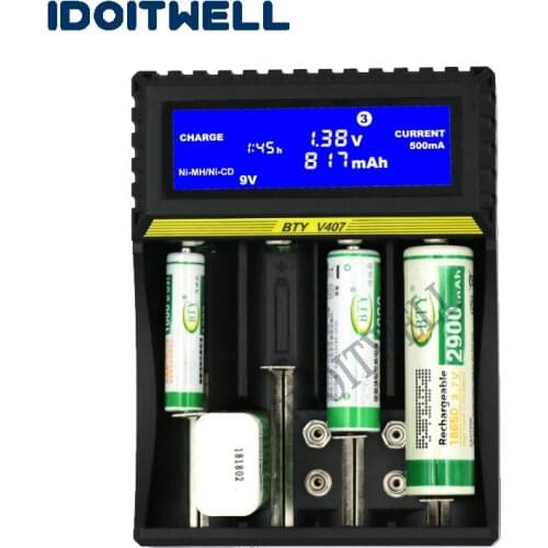 Universal fast NiMH 18650 battery charger LCD AA AAA battery charger 6F22 9V charger DIY power bank 26650 charger box with USB