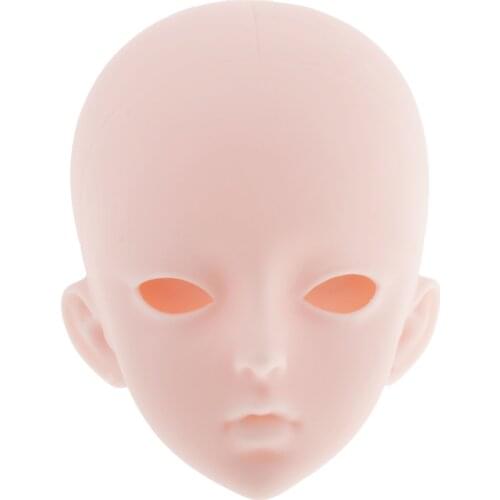 1/3 Female No Makeup Head Carving Sculpt Without Eyes for BJD MSD Doll Kits