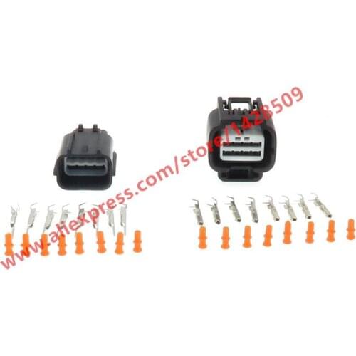 10 Sets 8 Pin Auto Headlight Plug Automotive Radar Cable Connector Female Male Waterproof For Honda 7282-2148-30 7283-2148
