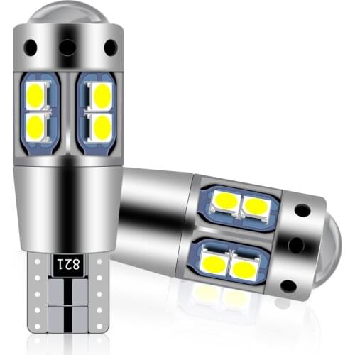 2pcs T10 W5W 3030 194 LED Canbus Auto Clearance Wedge Side Reverse Lamps Parking Lights Blue Red Yellow Pink White Ice Blue Bulb