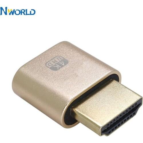 Hot Sell VGA Mining Virtual Display Adapter HDMI 1.4 DDC EDID Dummy Plug Headless Ghost Display Emulator Video Card Lock Plate