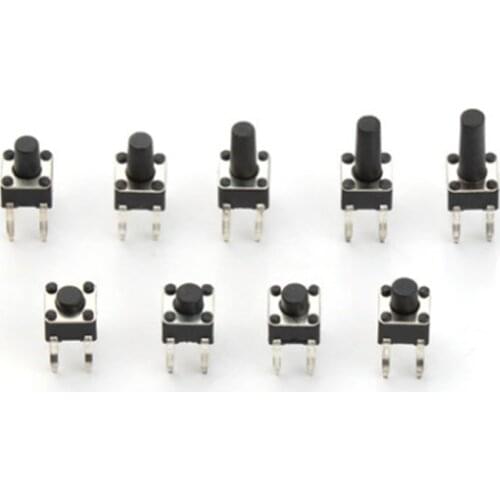 Free shipping 500PCS 4.5*4.5*3.8mm DIP tactile switch light touch switch patch 4 feet tiny micro switche tortoise switch