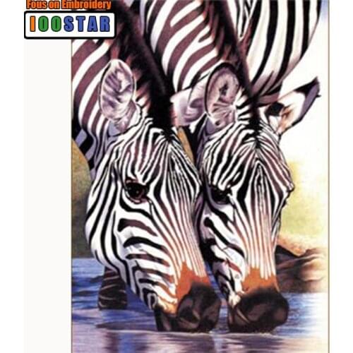 Diamond Mosaic Animal Picture Of Rhinestone 5d Diy Diamond Painting Cross Stitch Zebra Needle Arts & Craft