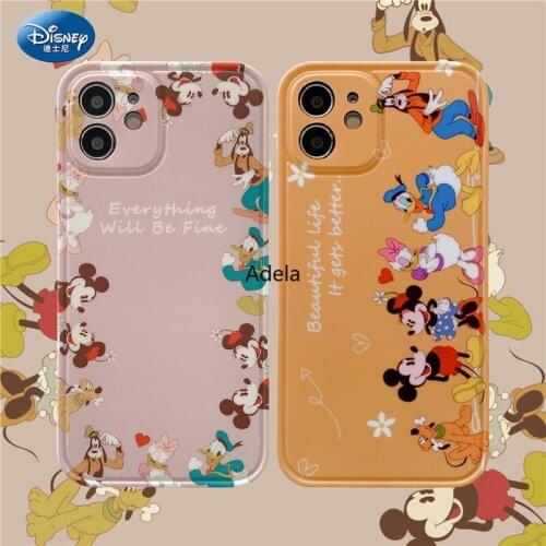 DISNEY 2021 Mickey Case for IPhone 11 12 Pro Xs Max iPhone SE 2020 6 6S 7 8 Plus Cute Phone Case 360 Full Cover ZT0424-8