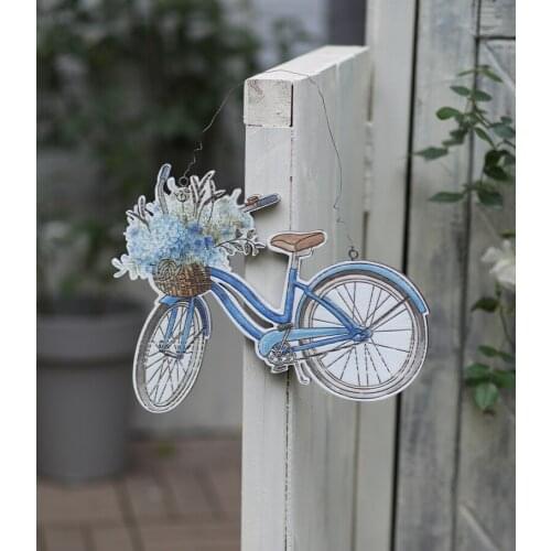 Handmade Bicycle Decor Small Retro Wood Carved Wall Plaques