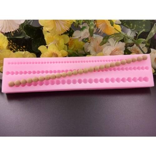 Luyou 1pc Pearl Chains Shape Silicone Fondant Mould Sugar Craft DIY Fondant Cake Decorating Baking Tools FM1545