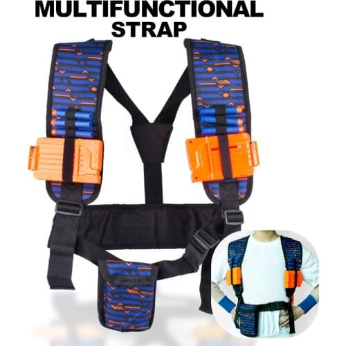 Multi-function Adjustable Storage Bag Suit Set Clip Bullets for Nerf ELITE Magazine Tactical Equipment Toy Gun Bullets Pocket