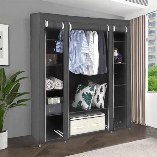 Multi-layer Wardrobes Clothes Cabinet Nonwoven Fabric Dustproof Clothing Rack Removable Space-saving Holder Cloth Organizer HWC