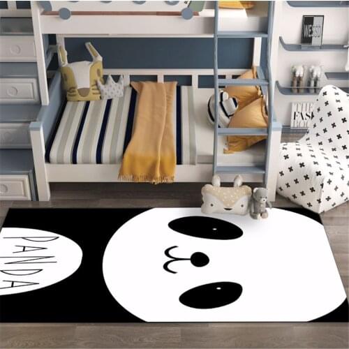 Cartoon Panada Animal Childrens Carpet Bedroom Rugs Kawaii Style Kids Room Decoration Play Mat Baby Room Rug Bedside Mat Soft