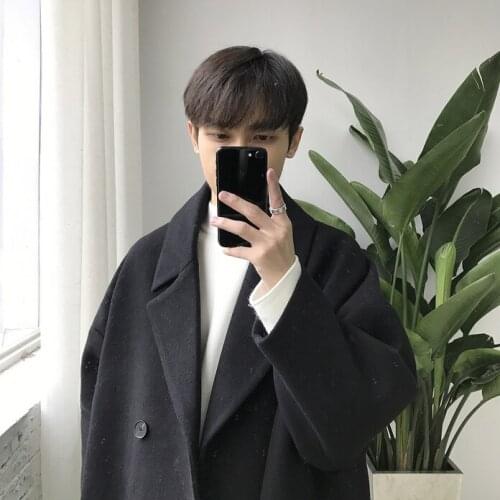 Antumn Winter cashmere coat Men Long Wool Coat 2020 New Double breasted Plus Size Male Overcoat Outwear manteau LX1106